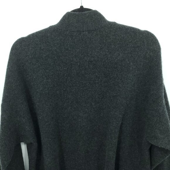 GAP 100% Cashmere Relaxed Fit Pocketed Open Cardigan M/L Charcoal Gray - Picture 8 of 14